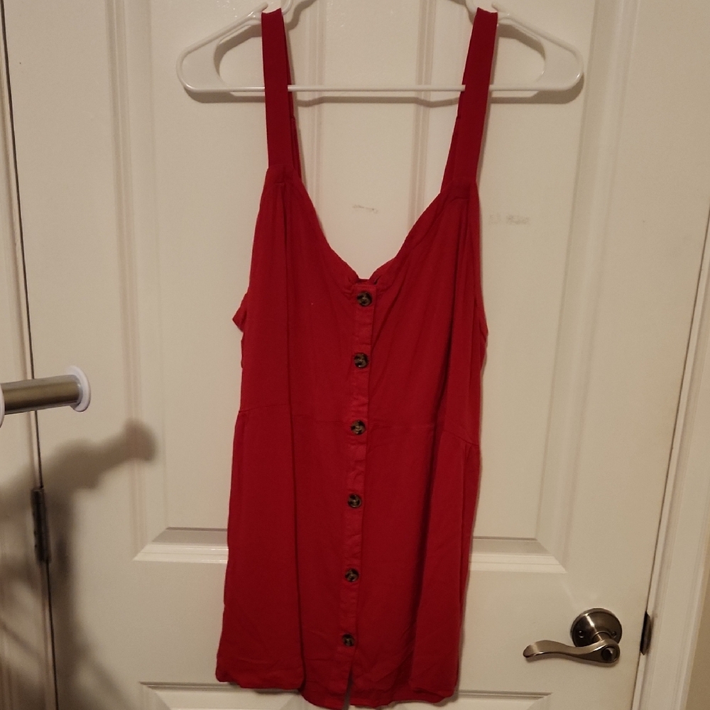 Torrid 3 Pink Buttoned Tank Top
